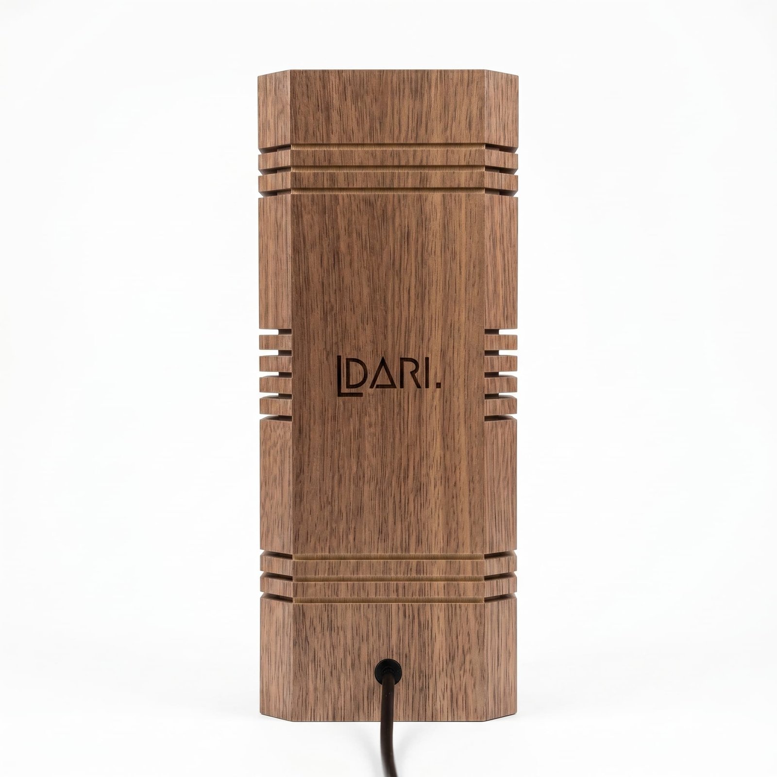 Lueur d’Orient — Lampe Artisanale Personnalisable Effet Noyer – Image 2